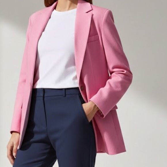 ZARA WOMEN STRAIGHT CUT BLAZER PINK REF:2010/880 SIZE M NEW WITH TAGS - Picture 12 of 13